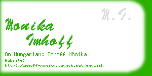 monika imhoff business card